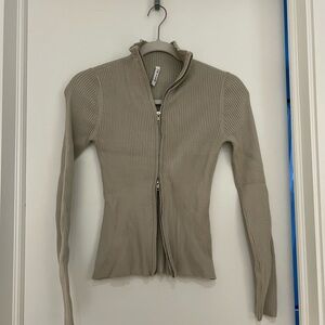 Ribbed Zip-Up Jacket